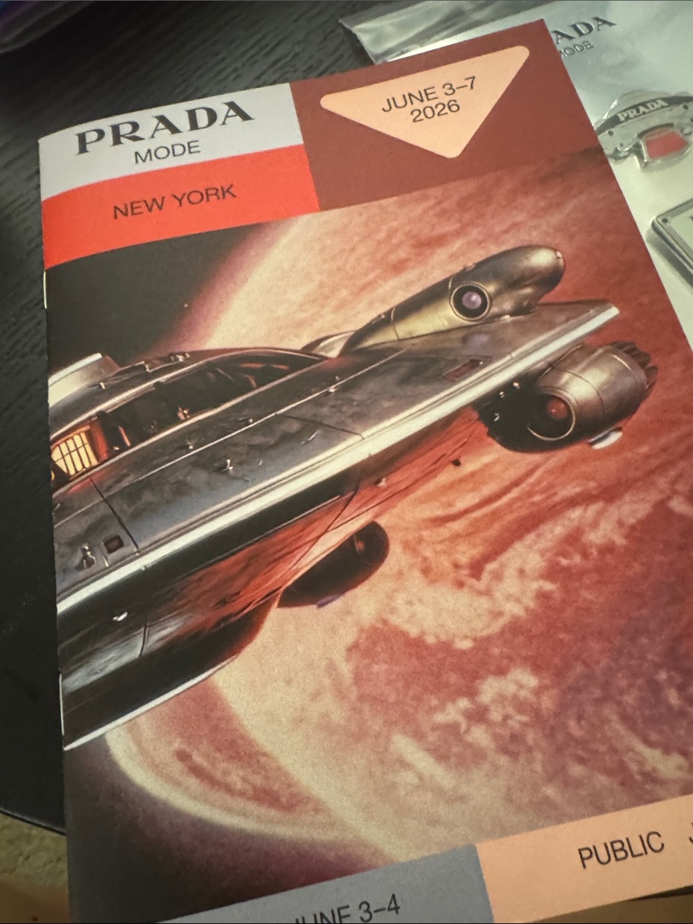 Prada Mode New York Booklet — Red and Pink Illustrated Cover